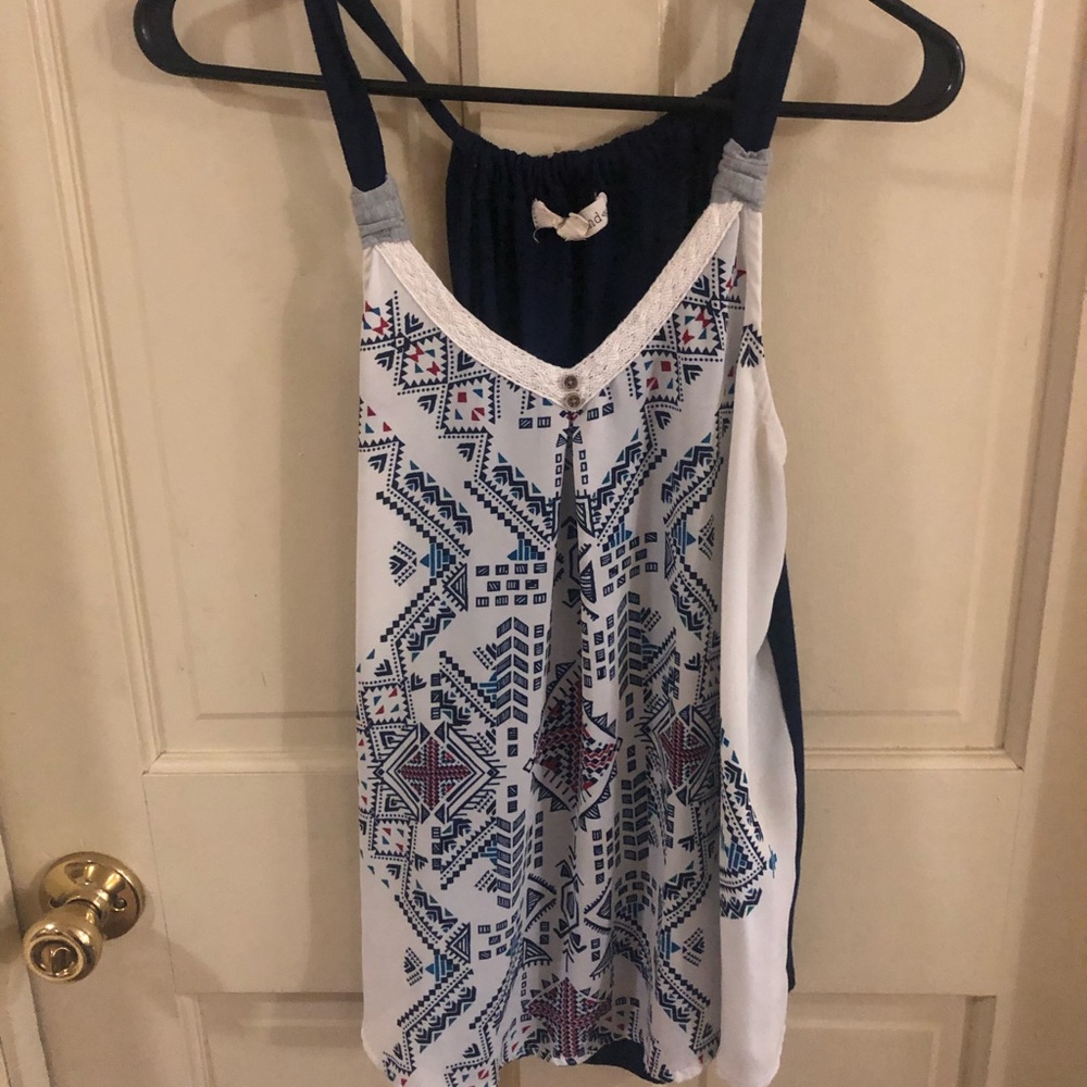 Tribal Print Flowy Tank Top